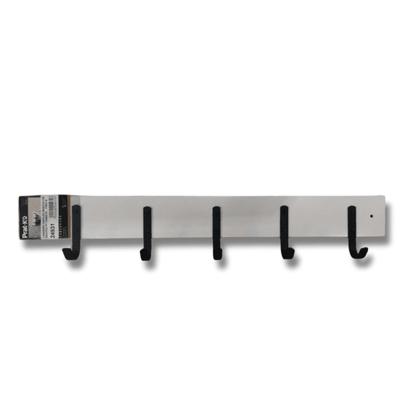 Cabideiro Simples Branco Com 5 Ganchos 10550015 - PRAT-K
