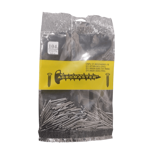 Prego 8X8 Sem Cabeça 30g N°104 - AGROMASTER