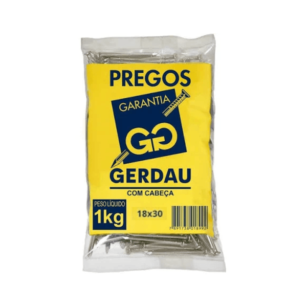 Prego Com Cabeça 18X30 - 1KG