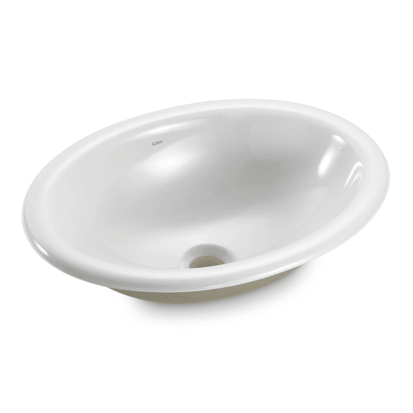 Cuba de Sobrepor Oval Branca 44 x 32 - ICASA