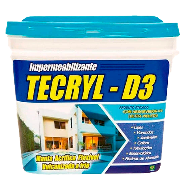 IMPERMEABILIZANTE D3 BRANCO 4KG - TECRYL