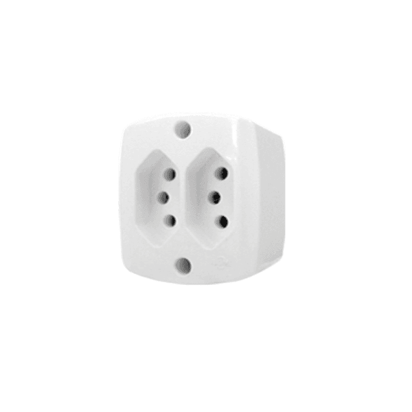 Tomada Dupla De Sobrepor Retangular 2P+T 20A 16519 - ILUMI