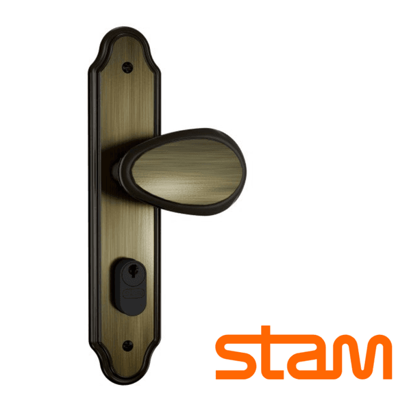 Fechadura Taco Escovada / Antique Externa G 803/10 - STAM