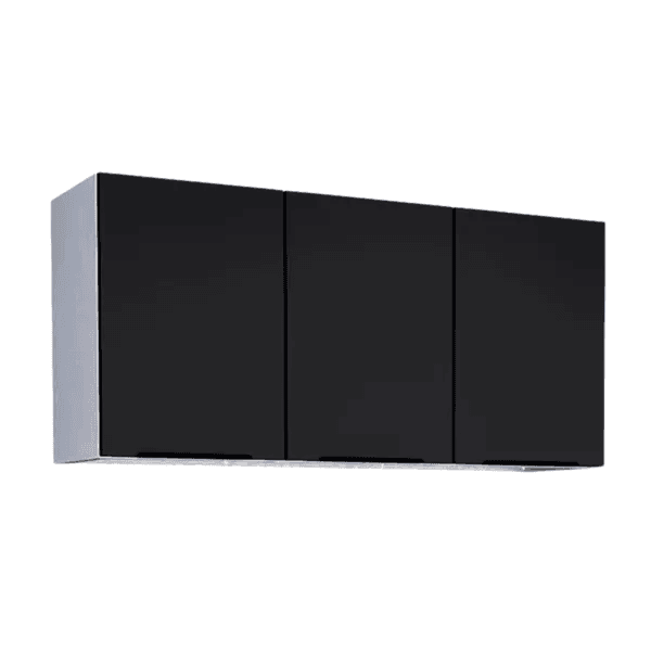 Armário Aéreo Cozinha Aço Júpiter Flat Preto 120 - COZIMAX