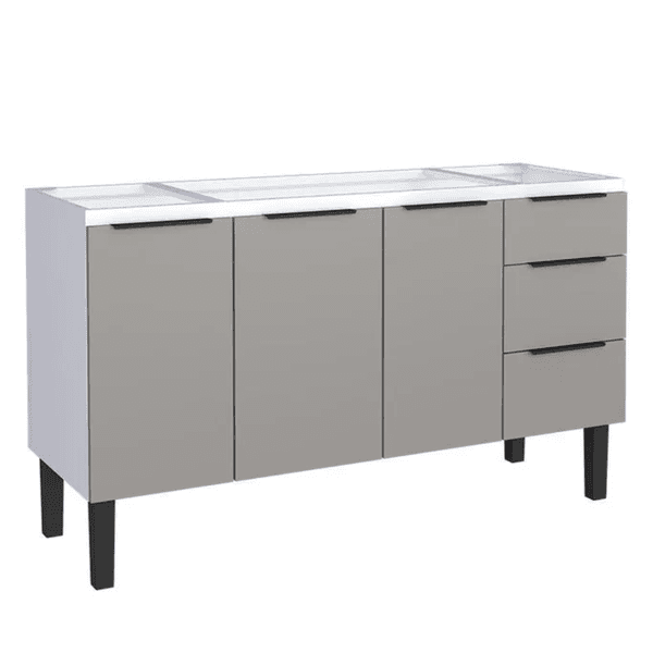 Gabinete Cozinha Aço Júpiter Flat Cinza 150 - COZIMAX