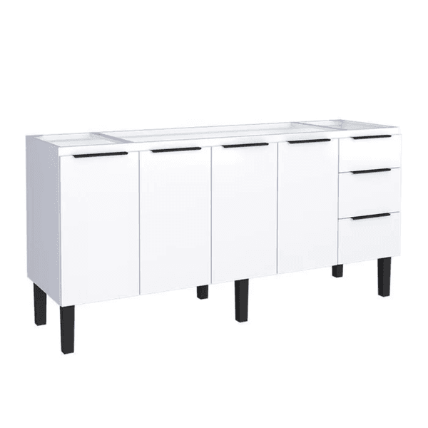 Gabinete Cozinha Aço Júpiter Flat Branco 180 - COZIMAX