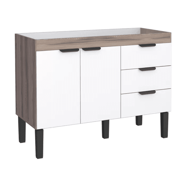 Gabinete Cozinha MDF Flamingo Tamarindo Com Branco 120 - COZIMAX