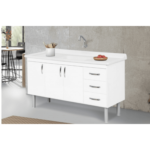 Gabinete de Cozinha Tóquio Branco 144,2 cm - A.J. RORATO