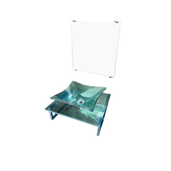 Kit Gabinete Vidro S40CQ Verde Transparente 40cm - VMEX