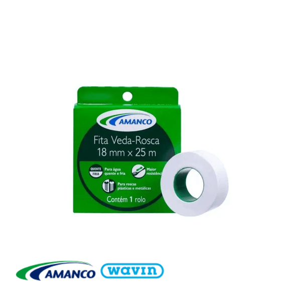 Fita Veda Rosca 18MMX25M - AMANCO