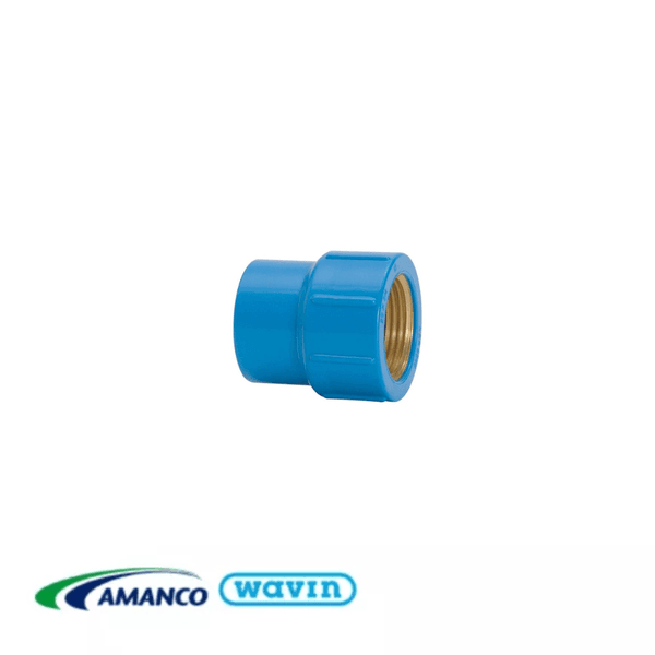 Luva Solda / Rosca Bucha Latão Azul 20mm X 1/2" - AMANCO