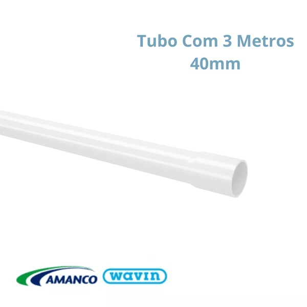 Tubo de Esgoto Com 3 Metros 40mm - AMANCO