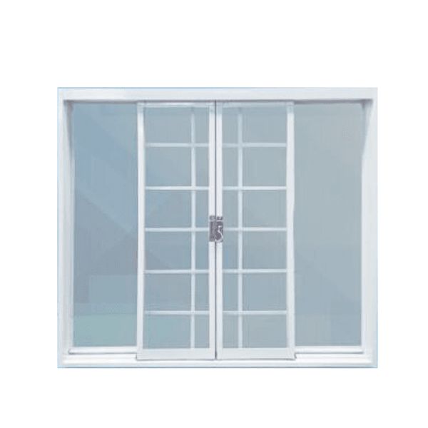 Janela Ferro Branco quadrado Correr Com Vidro Liso 100x100cm 784