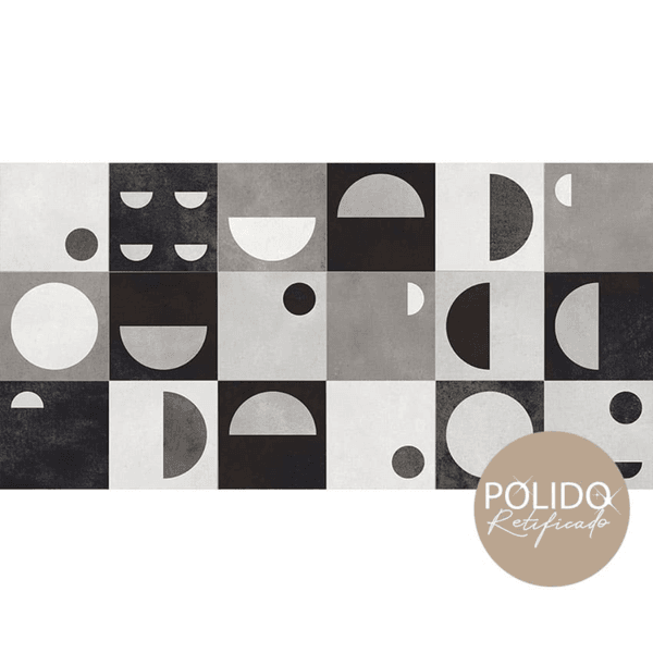 Piso Retificado Polido Decor Black 60X120 A-LB 2.16M² - FORMIGRES PREMIUM