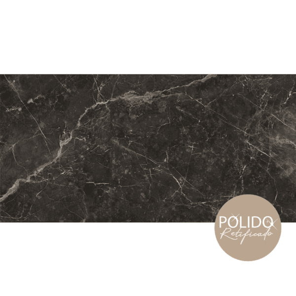 Piso Retificado Polido Gran Imperium Dark 60X120 A-LB 2,16M² - FORMIGRES PREMIUM