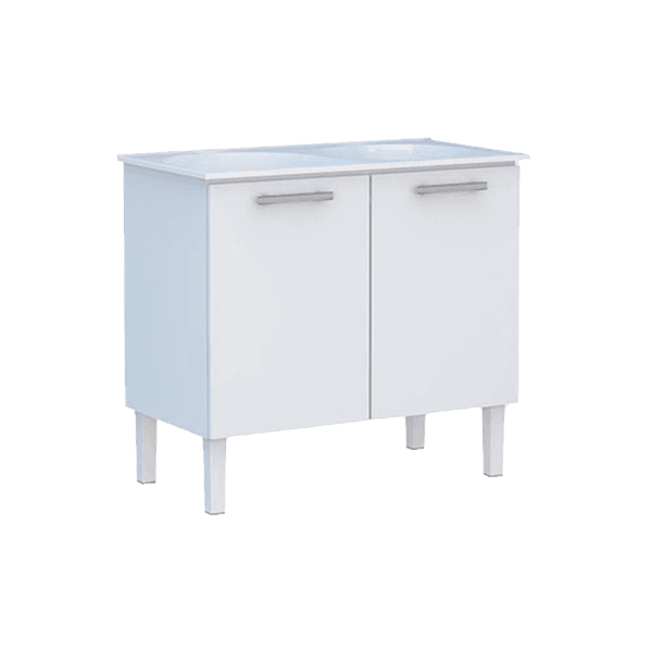 Gabinete com Tanque Aço Vênus 100 Branco