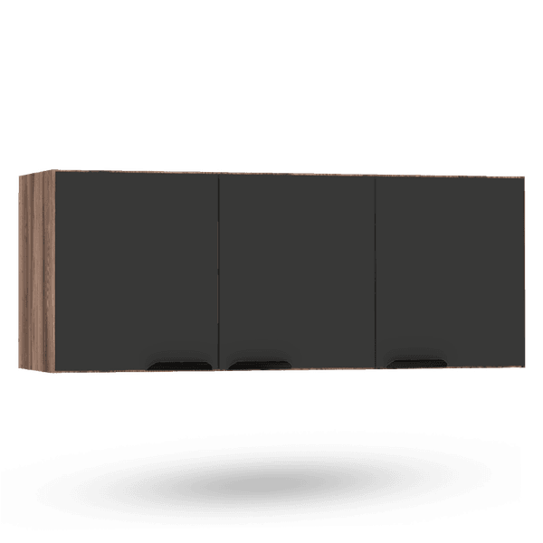 Armário de Cozinha Aéreo MDF Flamingo 120cm Tamarindo e Preto