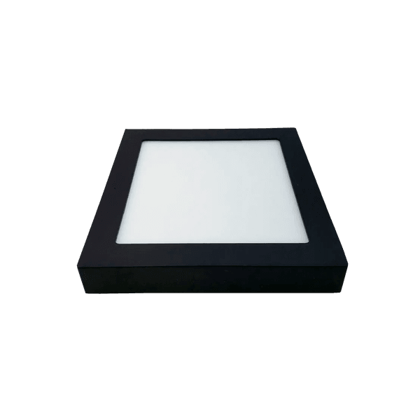 Lumina Led Sobrepor Quadrada Preto 24W 6500K