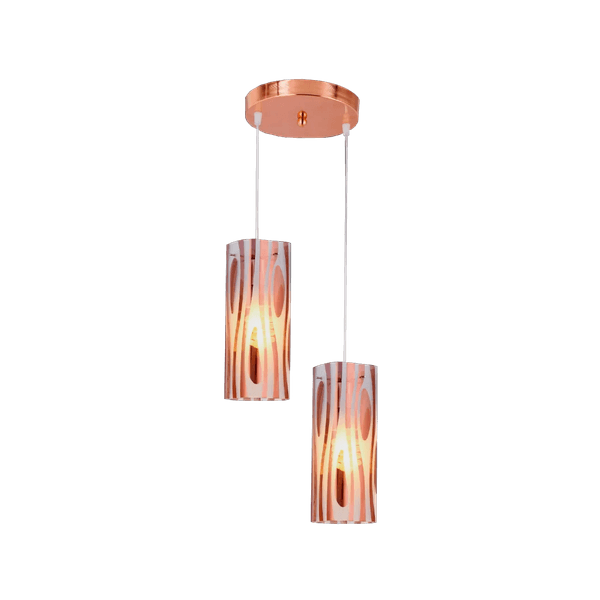 Pendente Mirage ZB Cobre P/ 2 Lampadas E27 25x27