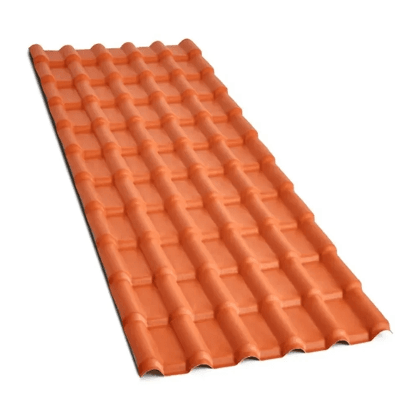 TELHA PVC COLONIAL PLAN ONDAS 242X088 COR TERRACOTA - AFORT