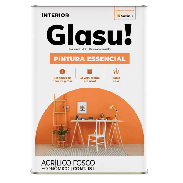 Tinta Glasu Essencial Acrílica 18L - Suvinil