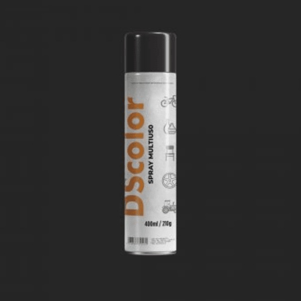 Tinta Spray Uso Geral Preto FOSCO 400ml - DSCOLOR