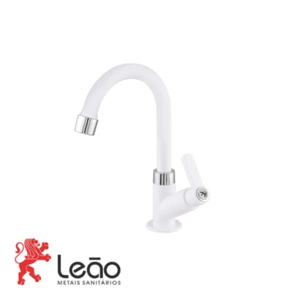 Torneira Lavatório Mesa 2094 1/4V C63 Branca Plastic 6342 - LEÃO METAIS