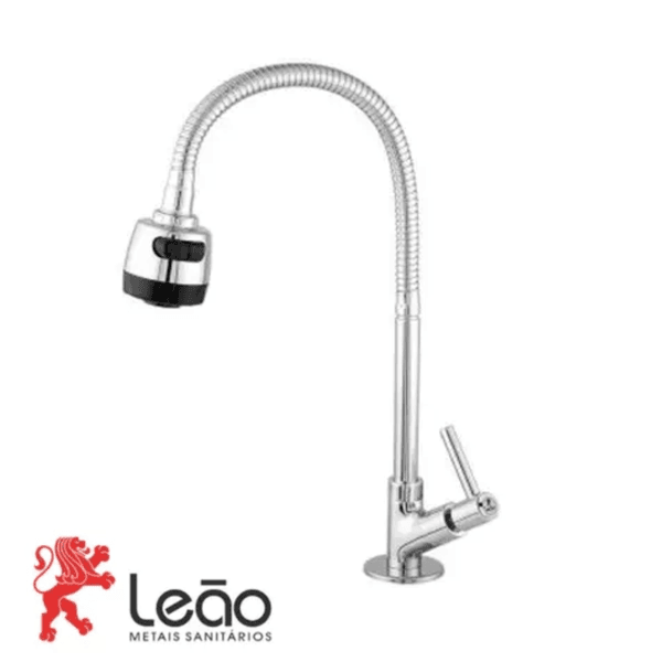 Torneira Cozinha Mesa Alta 3267 1/4V C62 Gourmet Soft 5903 - LEÃO METAIS