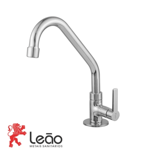 Torneira Cozinha Mesa Alta 1/4V 3467 C80 Prisma 7156 - LEÃO METAIS
