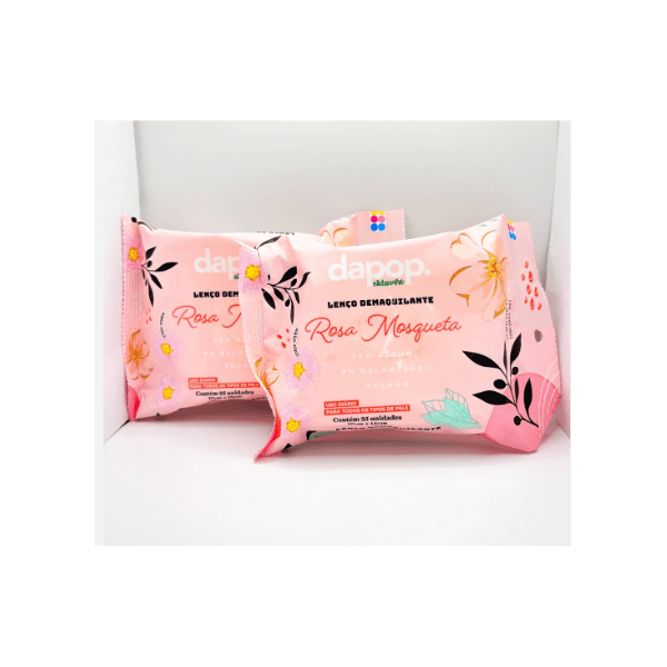 LENÇO DEMAQUILANTE ROSA MOSQUETA DAPOP