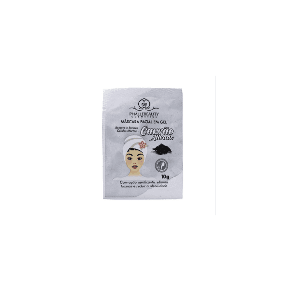 MÁSCARA FACIAL ESFOLIANTE CARVÃO ATIVADO PHÁLLEBEAUTY 
