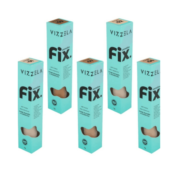 Vizzela Corretivo Fix Soft Matte Alta Cobertura + BRINDE Escolha sua cor