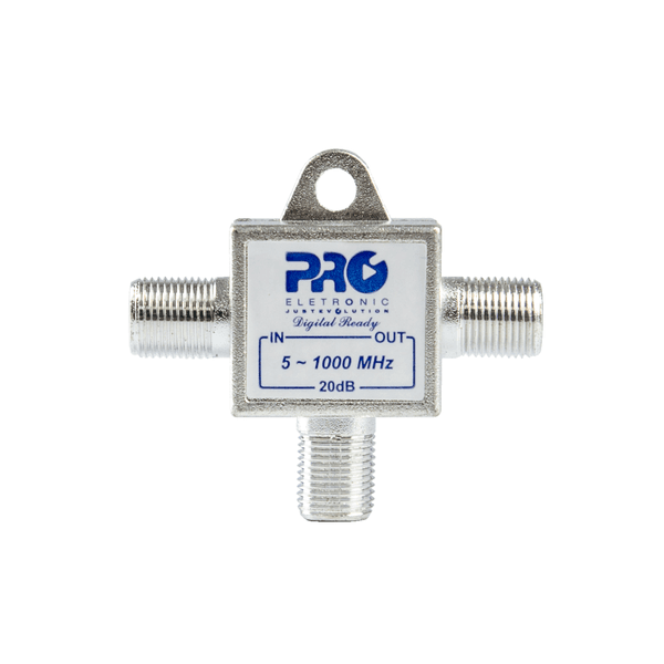 Tomada T 1GHZ 20dB Solder Back - PQTT-1220B Proeletronic