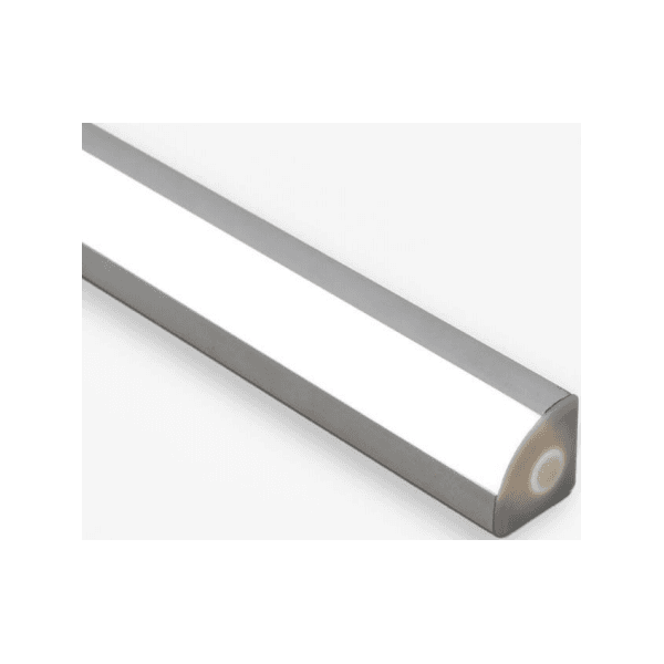 Perfil Alumínio Led Canto em V com Difusor Leitoso