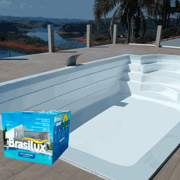 BRASILUX KIT PU BRANCO PISCINA 4,5L