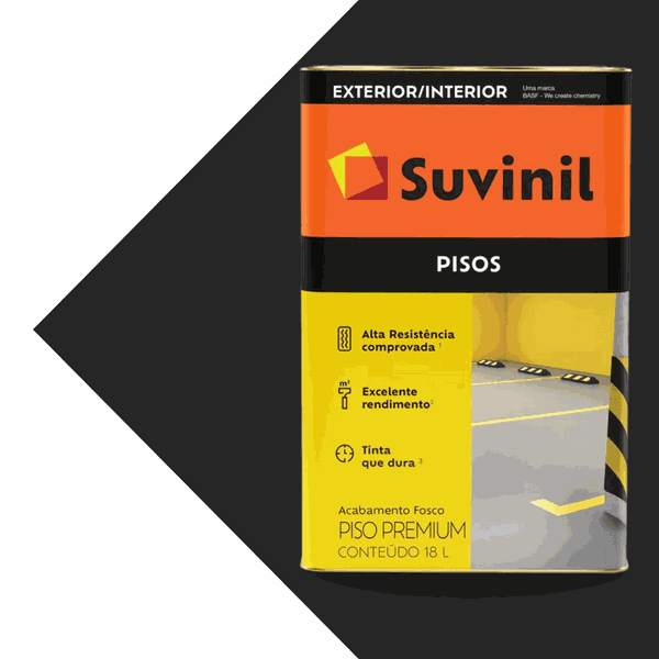Tinta Piso Premium Preto Suvinil 18L