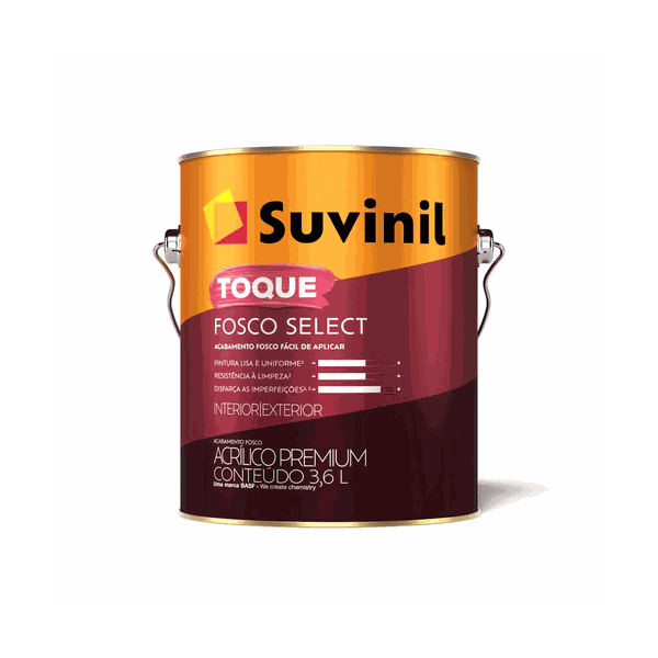 Tinta Acrílica Toque Fosco Select Branco Neve 3,6L Suvinil