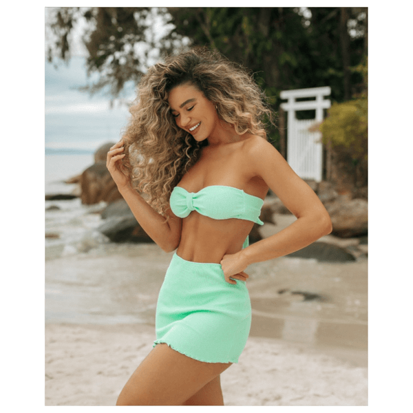 Neon Green Strapless Swimsuit – XAIA