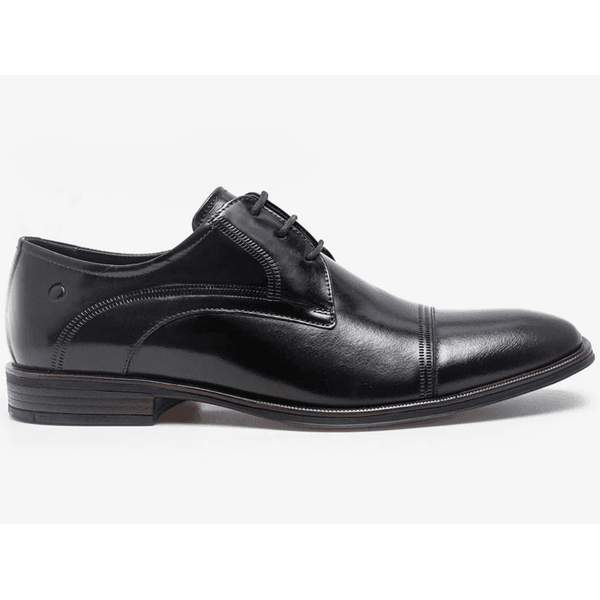 Sapato Casual De Couro Democrata Metropolitan Clooney Preto de Amarrar 495102-001