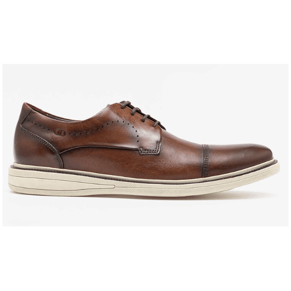Sapato Casual de Couro Democrata Metropolitan Bay Tan Cadarço 273101-002