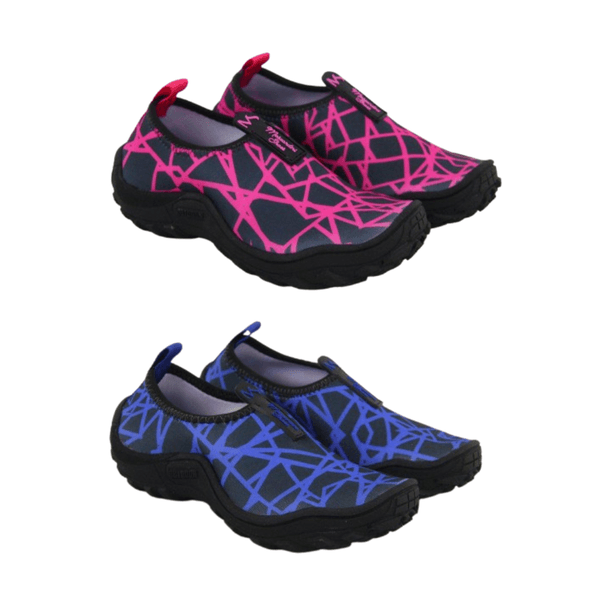 Kit 2 Sapatilhas Aquáticas Náuticas Blaqueadas - Teia Rosa e Azul