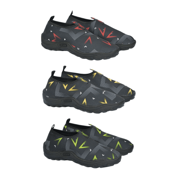 Kit 3 Sapatilhas Aquáticas Náuticas Blaqueadas - Seta Vermelho/Amarelo/Verde