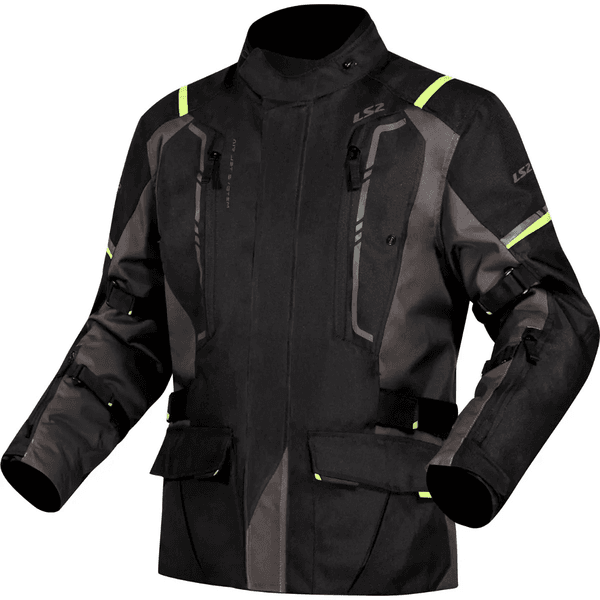 Jaqueta Ls2 Narvik - Preto/cinza/amarelo