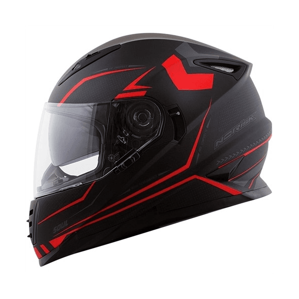 Capacete Norisk Ff302 Target - Preto Vermelho
