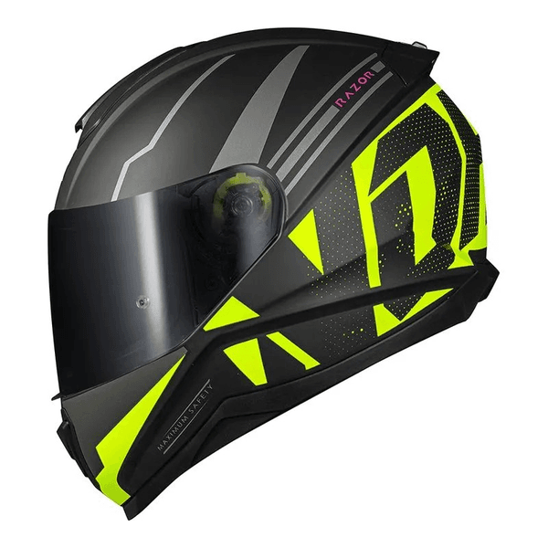 Capacete Norisk Ff802 Razor Full - Preto Fosco/amarelo