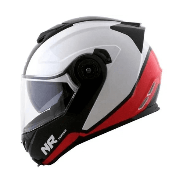 Capacete Norisk Ff345 Route Chance - Branco Vermelho Preto