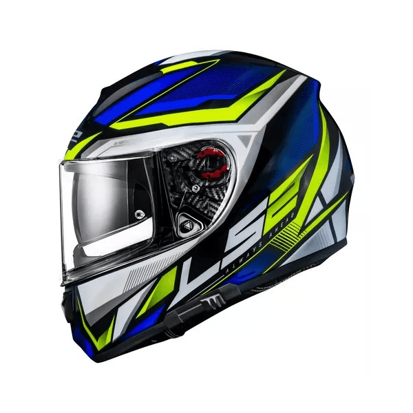 Capacete Ls2 Ff397 Vector Evo Rider - Azul Amarelo 