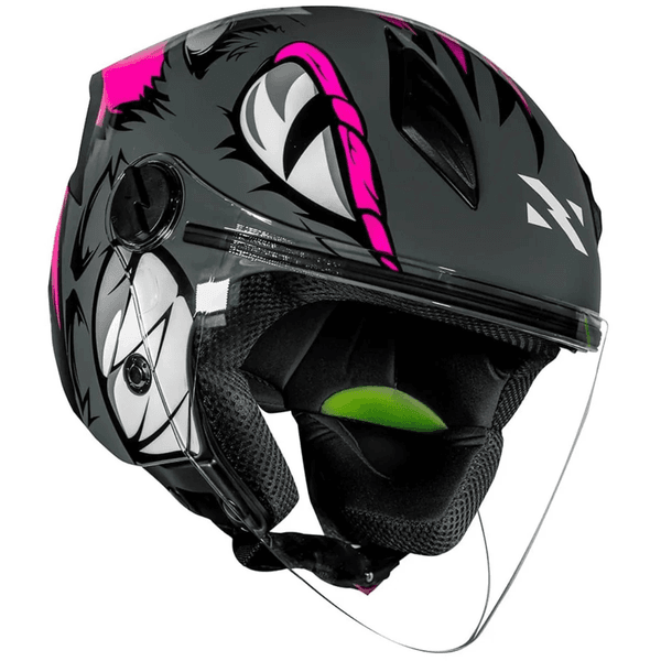 Capacete Norisk Neo Hyena Cinza e Rosa | Moto One