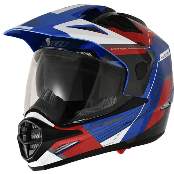 Capacete X11 Crossover Adv - Azul Vermelho Branco