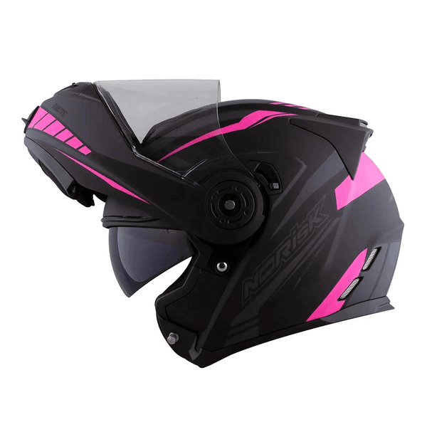 Capacete Norisk Ff345 Route Motion - Preto Rosa